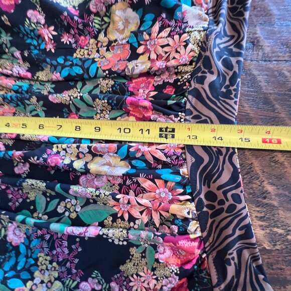 Johnny Was Floral & Animal Print One-Piece Swimsuit 3X Nylon Blend - Picture 9 of 16